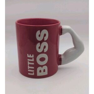 Gallery Little Boss Arm Handle Mug White Black 12oz Coffee Cup Funny Gift